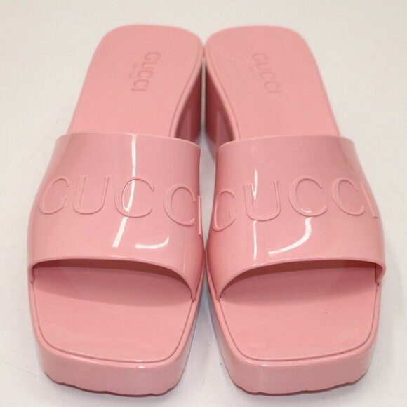 Gucci Rubber Platform Slide Sandals Wild Rose Women's EU 41 US 11 - Pink - Picture 16 of 16